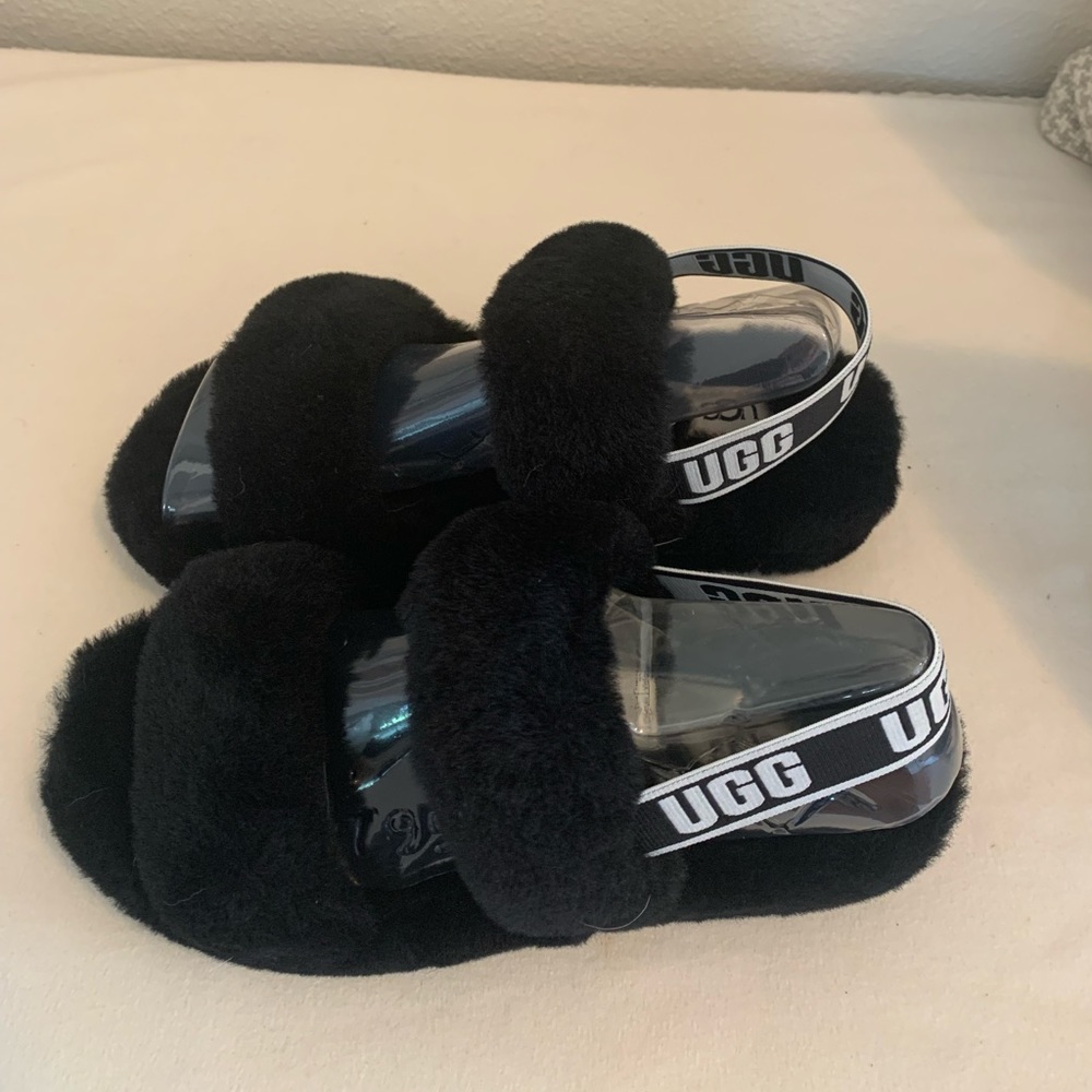 Brand new UGG slide slippers. Black. Size 7. Very comfortable and stylish